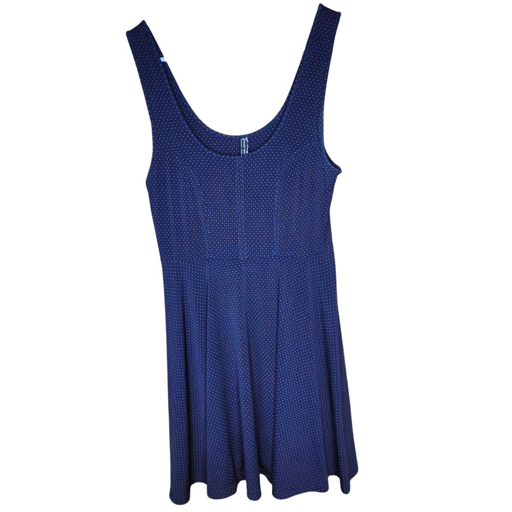 Free People Loving Lola polka dot skater dress size medium red blue